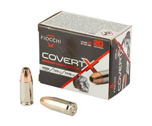 FIOCCHI COVERTX 9MM 124GR JHP 20/200