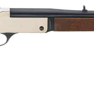 Henry H015B357 Single Shot 38 Special or 357 Mag Caliber with 1rd Capacity, 22" Blued Barrel, Polished Brass Metal Finish & American Walnut Stock, Right Hand (Full Size)