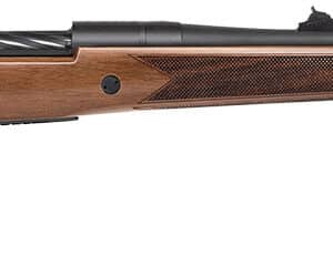 Mossberg 28121 Patriot Full Size 300 Win Mag 3+1 24" Matte Blued Fluted Threaded Barrel, Drilled & Tapped Matte Blued Stainless Steel Receiver, Walnut Fixed Stock, Right Hand