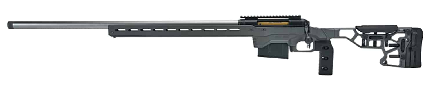 Savage Arms 57702 110 Elite Precision 308 Win 10+1 26" Matte Stainless, Matte Black Rec, Gray Cerakote Adjustable MDT ACC Aluminum Chassis Stock, Left Hand (MB Not Included)