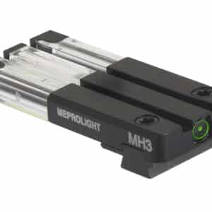 Meprolight USA 631163108 FT Bullseye Rear Sight Green/Tritium Fiber Optic, Black Frame, Fits Sig Sauer P365, Dovetail