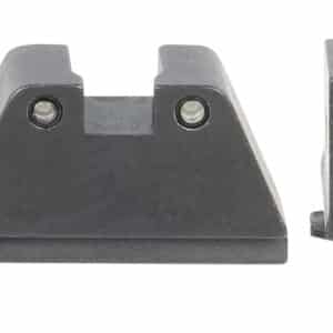 AmeriGlo GL814 Optic Compatible Sight Set for Glock  2XL Tall Green Tritium Black Outline Front Sight-Green Tritium Black Outline Rear Sight