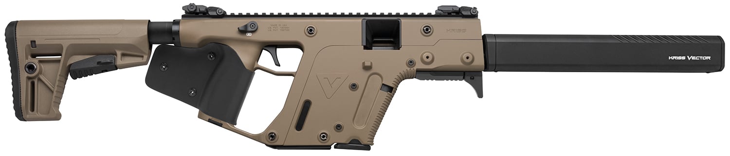 Kriss USA KV90CFD22 Vector CRB Gen2 *CA Compliant 9mm Luger 10+1 16" Black Steel Barrel, Flat Dark Earth Cerakote Polymer Receiver, Flat Dark Earth Synthetic Stock, Black California Paddle Grip