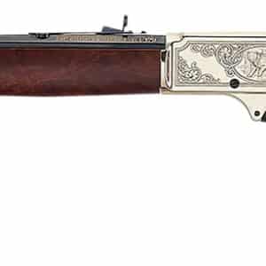 Henry H010BGWL Wildlife 45-70 Gov 4+1 22" Blued Octagon, Polished Brass Engraved Rec, American Walnut Furniture, Large Loop Lever, Adj. Brass Bead Sight