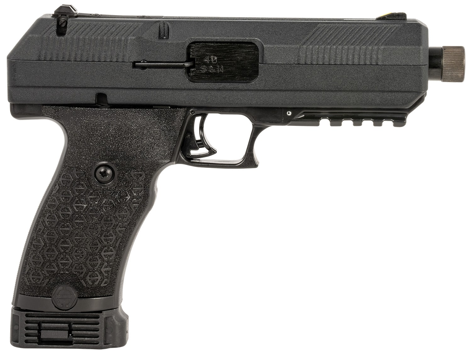 Hi-Point JCP40G2 JCP Gen2 40 S&W 10+1, 4.50" Black Steel Barrel, Black Powder Coated Serrated Steel Slide, Black Polymer Frame w/Picatinny Rail