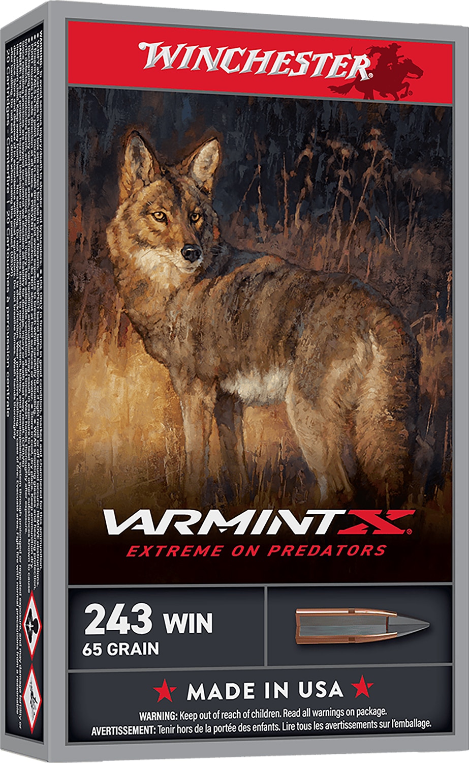 Winchester Ammo X243PXP Varmint X 243Win 65gr Extreme Point 20 Per Box/10 Case