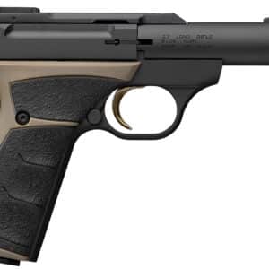 Browning 051603490 Buck Mark Micro Bull 22 LR 10+1 4" Matte Blued Bull Barrel, Matte Black Serrated Slide, Matte Black Aluminum Frame, UFX Overmolded Grip