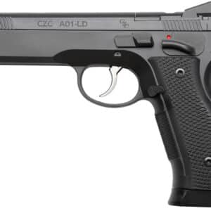 Cz Custom Shop 96336 A01-LD  9mm Luger 19+1 5" Match Grade Bull Barrel, Black Optic Cut/Serrated Steel Slide, Black Polycoat Steel Frame w/Beavertail, Black G10 Grip, Long Dustcover