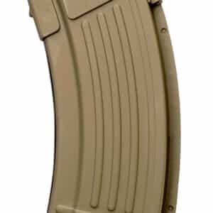 Global Ordnance LLC 810091157435 20rd Fully Ribbed 7.62x39mm Fits AK-47 FDE Steel