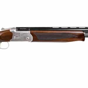 Girsan Balikli Blue Label 410 Bore Break Open 2.50" 2rd 26" Blue Polished Over/Under Vent Rib Barrel, Engraved Silver Aluminum Receiver, Fixed Turkish Walnut Stock, 5 Mobil Chokes