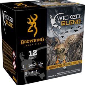 Browning Ammo B193431230 Wicked Blend 12Gauge 3" 1 1/4oz BB/1BI Shot 25 Per Box/10 Case