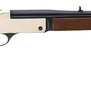 Henry H015B4570 Single Shot 45-70 Gov Caliber with 1rd Capacity, 22" Blued Barrel, Polished Brass Metal Finish & American Walnut Stock, Right Hand (Full Size)