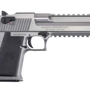 Magnum Research DE44SRMB Desert Eagle Mark XIX 44 Rem Mag 6" with Muzzle Brake 7+1 Overall Stainless Steel Black Polymer Grip