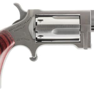 North American Arms SW Sidewinder 22 WMR 5 Shot 1.50" Stainless Steel Barrel, Frame & Cylinder, Rosewood Birdshead Grip Exposed Hammer