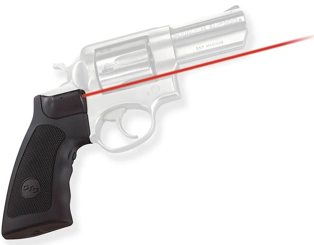 Crimson Trace 011790 Lasergrips Fits Ruger Alaskan/GP100/Super Redhawk, Red Laser 633nM Wavelength 5mW Output, Black Polymer
