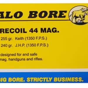 Buffalo Bore Ammunition 4G20 Low Recoil Strictly Business 44Rem Mag 240gr Jacket Hollow Point 20 Per Box/12 Case