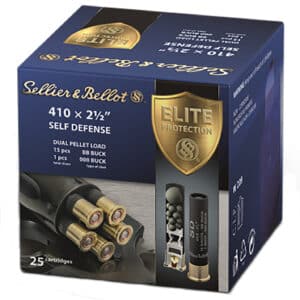 Sellier & Bellot SB410SDA Self Defense 410Gauge 2.50" 15 Pellets 1/2oz 000Buck Shot 25 Box/20 Case