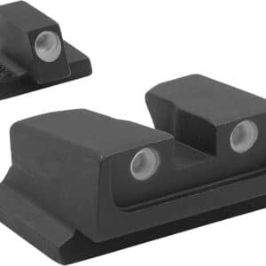 Meprolight USA 117663101 Tru-Dot Green Tritium White Outline Front Sight-Green Tritium White Outline Rear Sight Smith & Wesson M&P (Non Optics Ready)