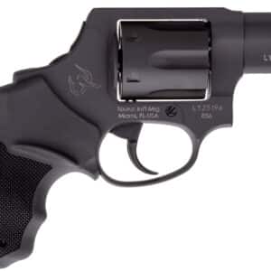 Taurus 2-856021CH 856 Small 38 Special +P 6 Shot 2" Matte Black Carbon Steel Barrel, Cylinder & Frame, Black Finger Grooved Rubber Grip, Transfer Bar Safety, Concealed Hammer