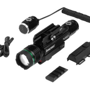 iProtec 6794 RM400LSR Firearm Light and Laser Combo Black Anodized 40/400 Lumens Green Light Red Laser