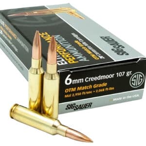 Sig Sauer E6MMCM220 Marksman Elite 6mm Creedmoor 107 gr Open Tip Match 20 Per Box/ 10 Case