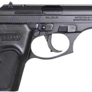 Bersa T22M Thunder Micro-Compact Frame 22 LR 10+1, 3.50" Black Steel Barrel, Matte Black Serrated Slide, Matte Black Aluminum Frame w/Beavertail
