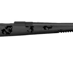 Fierce Firearms FCTRG300PRC24BBO CT Rage 300 PRC Caliber with 3+1 Capacity, 24" Carbon Fiber Barrel, Black Cerakote Metal Finish & Blackout Camo Fixed Fierce Tech C3 Stock, Right Hand (Full Size)