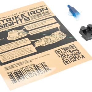 Strike Industries MP9SIGHTSSTN Strike Iron Sights Black/Blank Front Sight Black/Blank Rear Sight Smith & Wesson M&P Standard Height