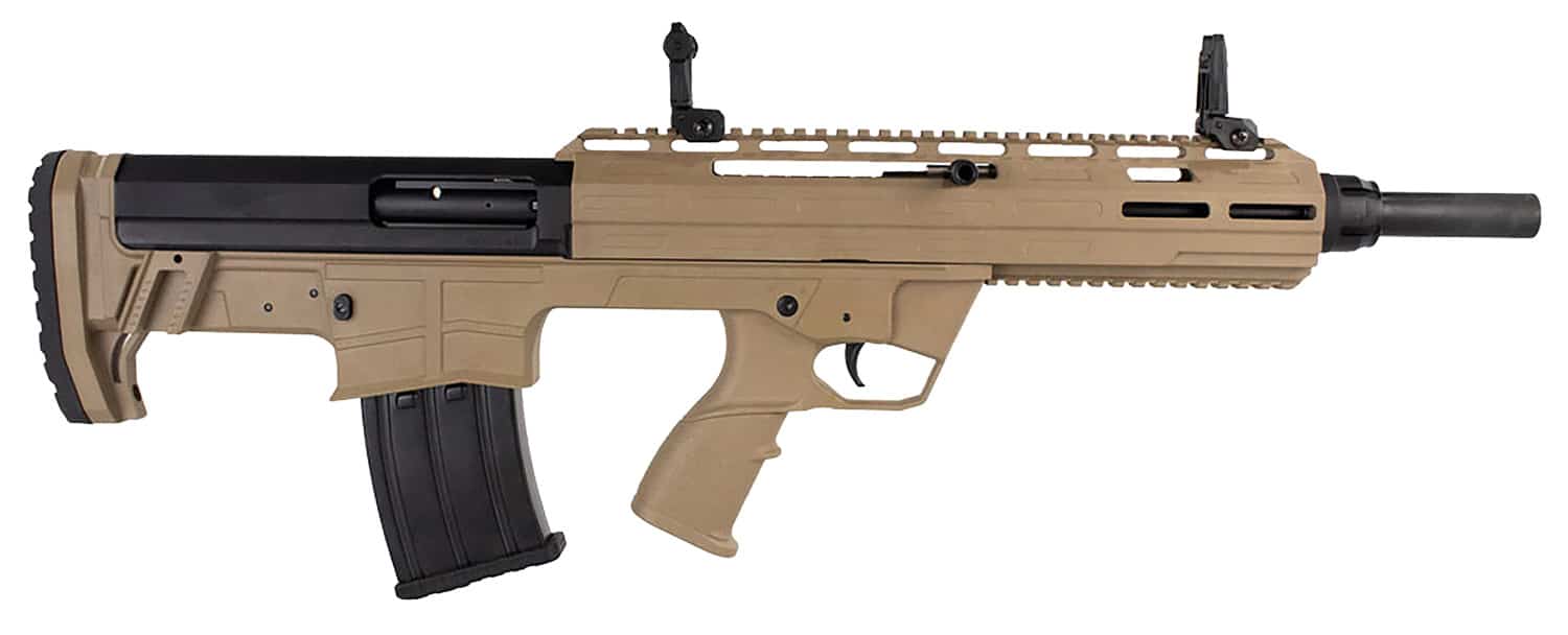Tokarev USA 21000128 TBP 12 Gauge 3" 5+1 18.50", FDE, Cheek Riser Compatible Bull-Pup Stock, Flip-Up Sights, 3 Chokes