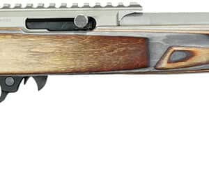 Black Rain Ordnance 22DSC Deluxe Full Size 22 LR 10+1 16" Matte Stainless, Threaded Stainless Steel Barrel, Stainless Aluminum w/Accessory Rail Receiver, Shady Camo Boyd's Agility Stock, Right Hand