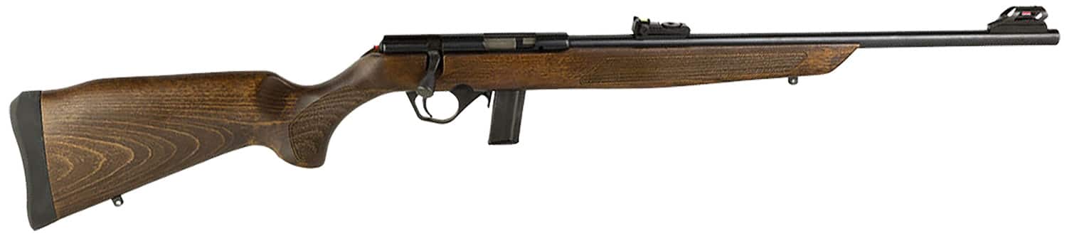 Rossi RB22L1811WD RB22 Full Size 22 LR 10+1 18" Matte Black Steel Barrel, Dovetail Base Steel Receiver, Hardwood Monte Carlo Stock