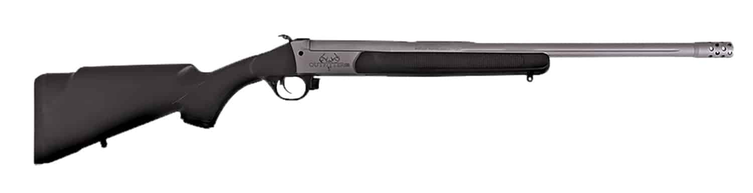 Traditions CR361130T Outfitter G3 360 Buckhammer 22" Tungsten Cerakote Chrome Lined Steel/ Target Crown Barrel, Tungsten Cerakote Drilled & Tapped Receiver, Adj Cheek Piece & LOP Black Synthetic Stock
