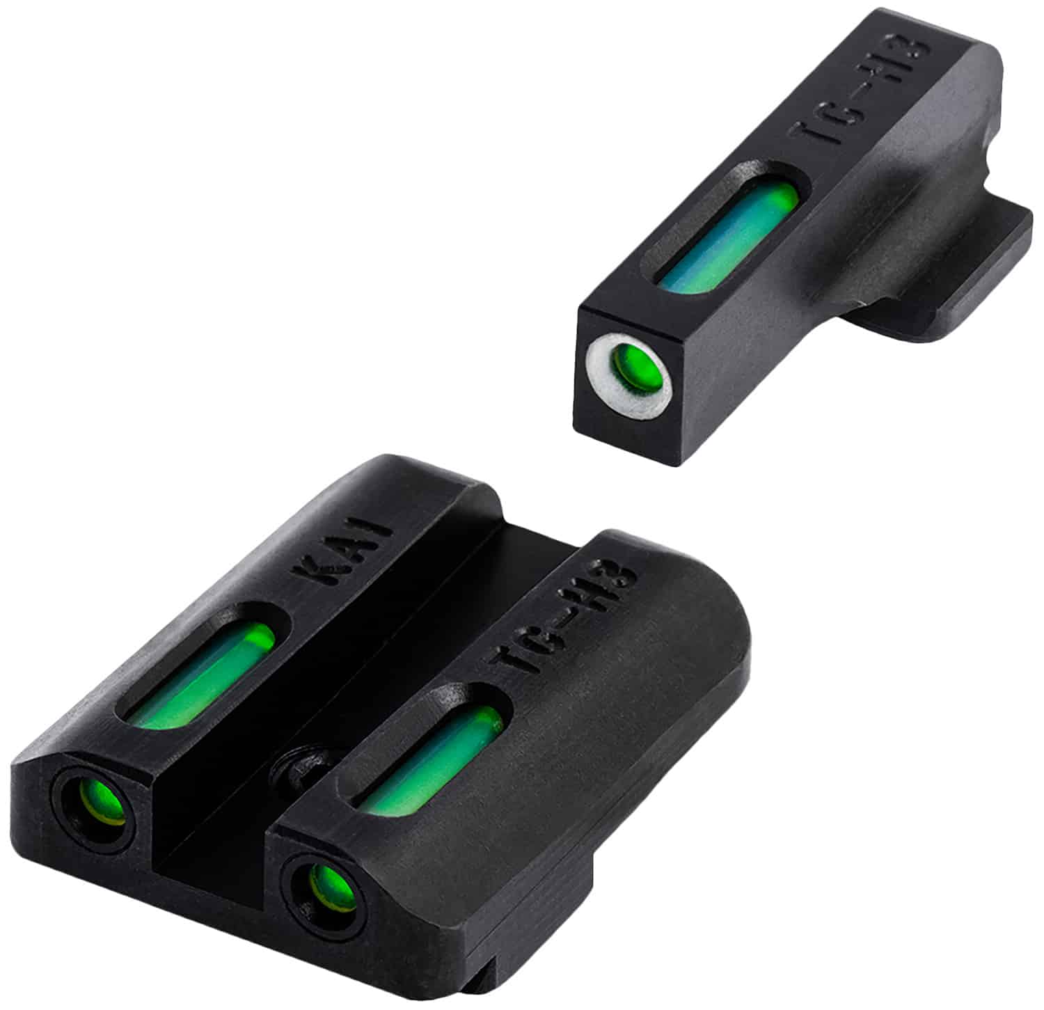 TruGlo TG13KA1A TFX Black | Green Tritium & Fiber Optic White Outline Front Sight Green Tritium & Fiber Optic Rear Sight Kahr Arms