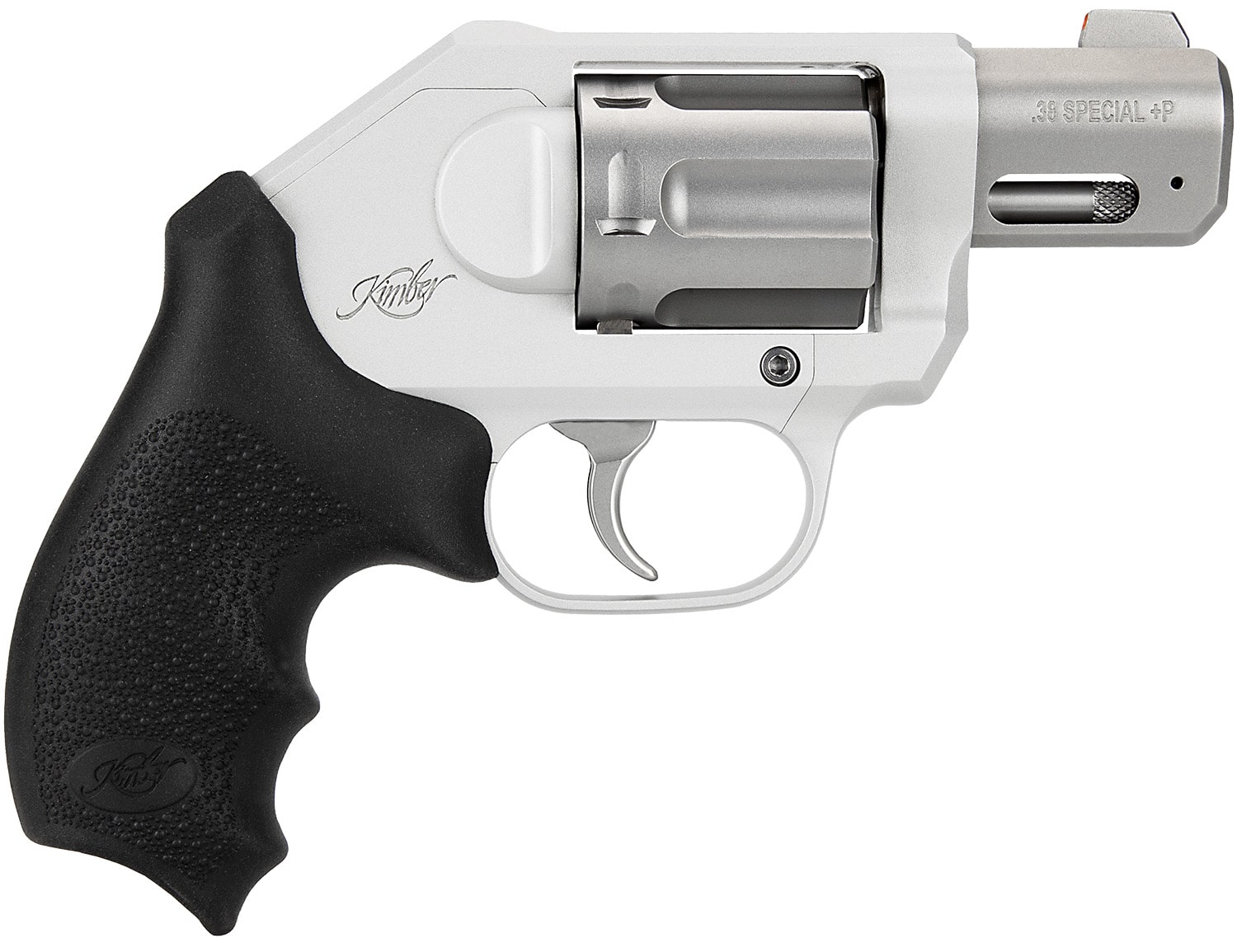 Kimber Mfg, Inc 3400034 K6XS Small 38 Special +P 6 Shot 2" Glass Bead Stainless Steel Barrel, Silver KimPro II Aluminum Frame, Black Hogue Rubber Grip, Concealed Hammer