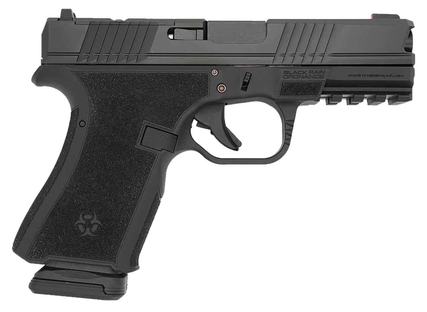 Black Rain Ordnance FL9MMBLK Compact Frame 9mm 15+1 4" Stainless Steel Slide