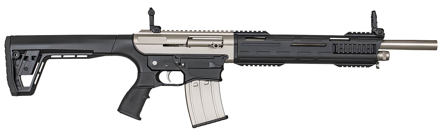 Tokarev USA 21000102 TAR MP 12 Gauge Semi-Auto 3" 5+1 18.50" Electroless Nickel Stainless Steel Barrel, Electroless Nickel Aluminum Receiver w/Picatinny Rail, M-LOK Handguards, Black Polymer Stock