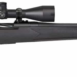 Mossberg 28244 Patriot w/Optic 6.5 PRC 4+1 24" Matte Blued Fluted Threaded Barrel, Matte Blued Drilled & Tapped Receiver, Fixed Black Synthetic Stock, Vortex Crossfire II 3-9x40mm