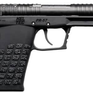 Kel-Tec PR57BLK PR57  Compact Frame 5.7x28mm 20+1 4" Black Steel Barrel, Black Optic Ready/Serrated Slide, Black Textured Grip