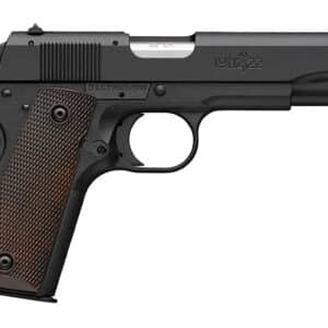 Browning 051063490 1911 A1 Full Size Frame 22 LR 10+1 4.25" Stainless Steel Barrel, Matte Black Serrated Slide, Matte Black Polymer Frame, Brown Composite Grip