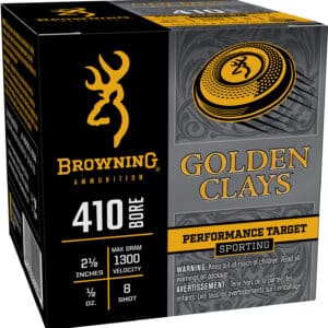 Browning Ammo BGC418 Golden Clays 410Bore 2.50" 1/2oz 8Shot 25 Per Box/10 Case