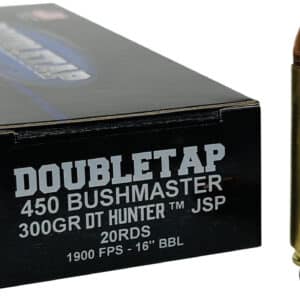 DoubleTap Ammunition 450B300SP 450Bushmaster 300gr Jacketed Soft Point 20 Per Box/25 Case