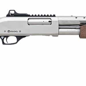Citadel FRMN2020NKL Mariner Full Size 20 Gauge Pump 3" 4+1 18.50" Nickel Finished Heat Shield Barrel, Nickel Finished Aluminum Receiver w/Picatinny Rail, Black Fixed Walnut Stock
