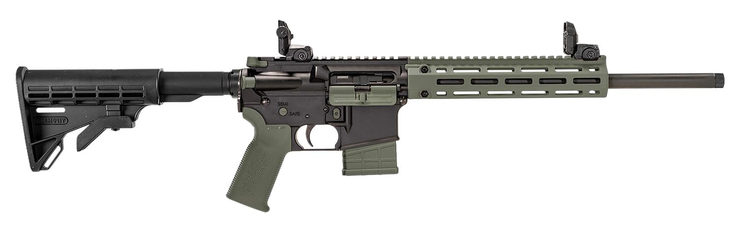Tippmann Arms A101338 M4-22 LTE 22 LR 10+1 16" Black Parkerized Threaded Barrel, Matte Black Aluminum Receiver w/Picatinny Rail, OD Green M-LOK Handguard, Composite Forend, Black Polymer Stock, OD Gre