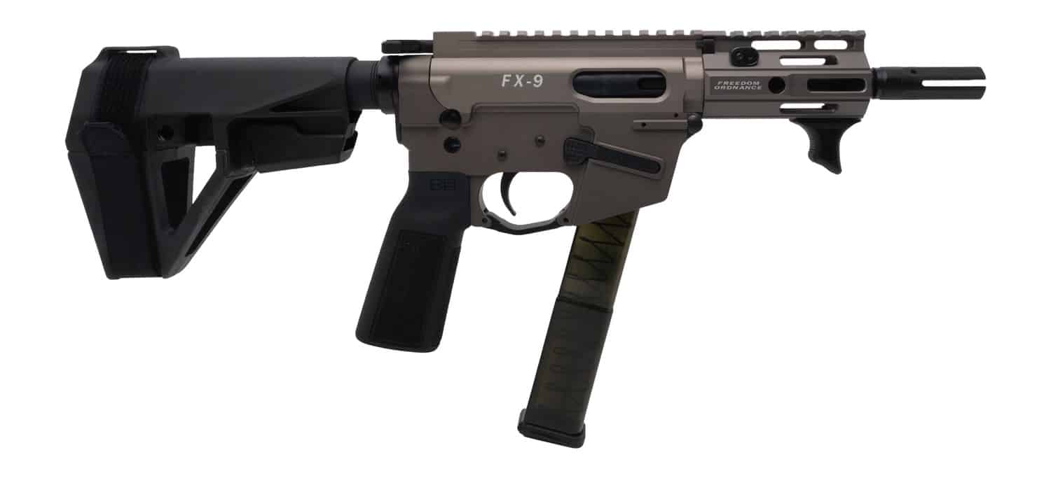FREEDOM ORDNANCE FX9P4E-FDE 9MM 4" SBA5 BRACE