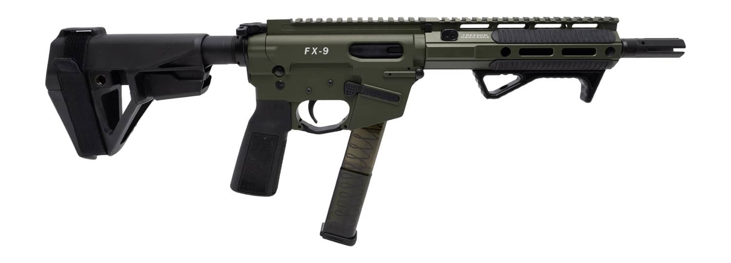 FREEDOM ORDNANCE FX9P8E-ODG 9MM 8" SBA5 BRACE