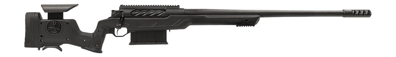 Cadex Inc CDXBMGQUA5029HI20I1J5N BMG Quake 50 BMG 3+1 29" Black DLC Match Grade Threaded Barrel, Black Cerakote Receiver w/Picatinny Rail, Adj Cheek Piece & LOP Black Polymer Stock