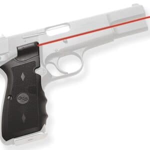 Crimson Trace 011170 Lasergrips Fits Browning Hi-Power, Red Laser 633nM Wavelength 5mW Output, Black Polymer