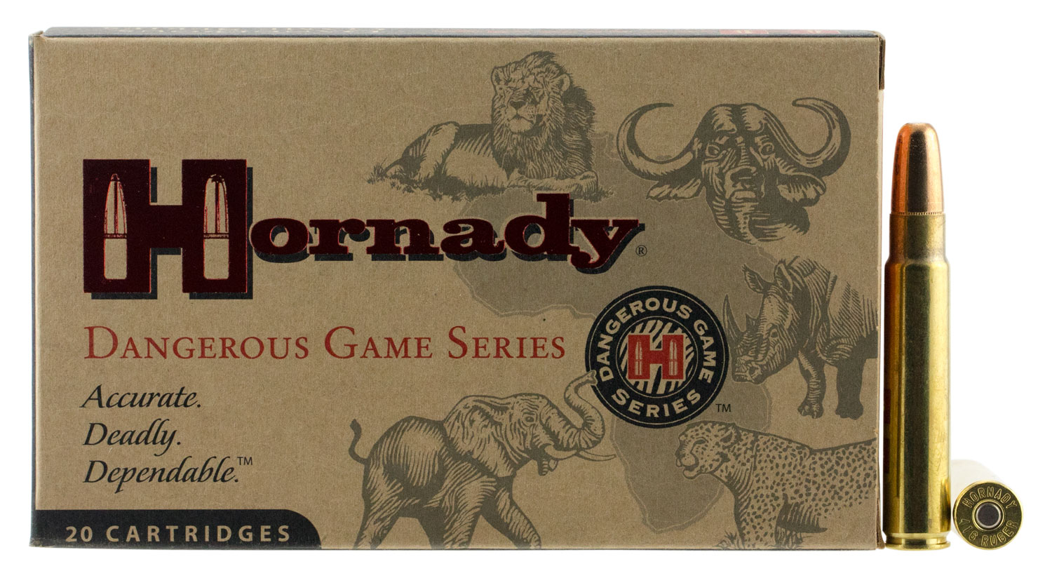 Hornady 82666 Dangerous Game 416Ruger 400gr Dangerous Game Solid 20 Per Box/6 Case