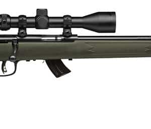 Savage Arms 26721 Mark II FXP Full Size 22 LR 5+1 21" Matte Black Sporter Barrel, Matte Black Drilled & Tapped Carbon Steel Receiver, Olive Green Fixed Synthetic Stock, 3-9x40mm Duplex Scope, Right Ha