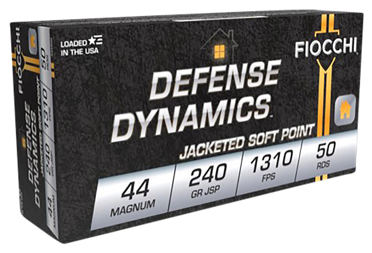 Fiocchi 44A500 Defense Dynamics 44RemMag 240gr Jacketed Soft Point 50 Per Box/10 Case